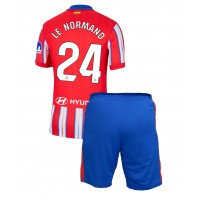 Atletico Madrid Robin Le Normand #24 Domaci Dres za djecu 2024-25 Kratak Rukav (+ Kratke hlače)